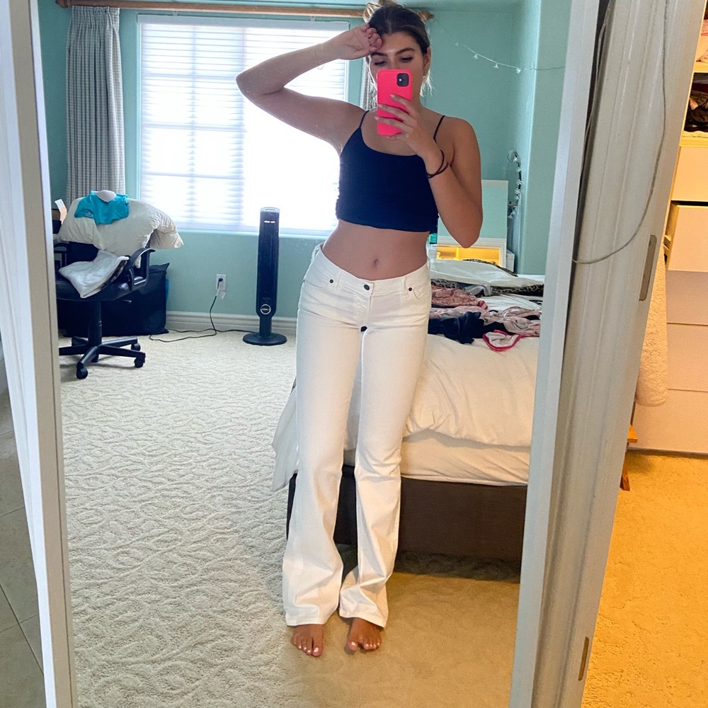 Citizens of Humanity white bootcut jeans